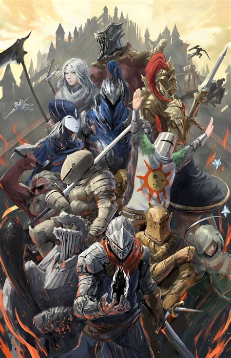 Dark Souls Characters Video Game Art Poster Etsy Sif Dark Souls Arte