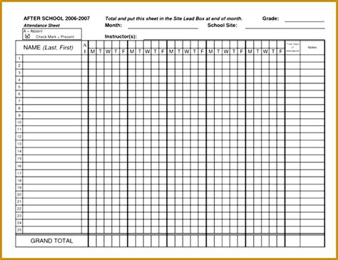 4 Monthly Worker Attendance Sheet Template Fabtemplatez