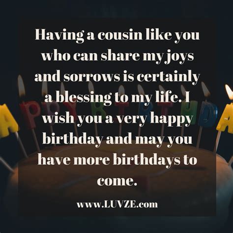 Happy Birthday Wishes Cousin Quotes