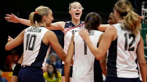 Olympics Dave Barry Us Womens Volleyball Players Hug Their Way