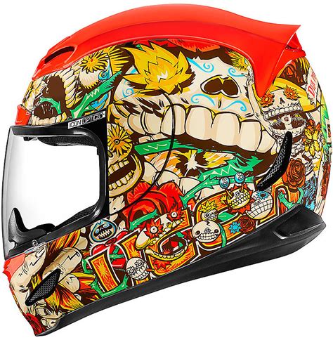 Integral Motorcycle Helmet Icon Airmada Losmuertos Red For Sale Online