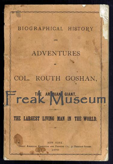 Freak Museum A Private Collection Freak Bios