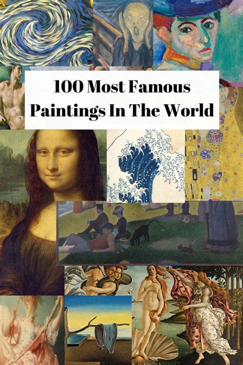 100 Most Famous Paintings In The World Masterpieces Of Art Famous