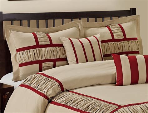 7 Piece Marma Ruffle And Patchwork Clearance Bedding Comforter Set Fade Resistant Wrinkle Free
