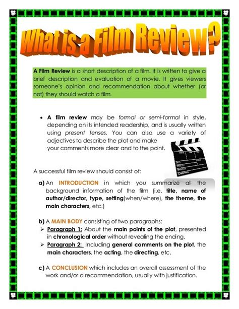 Movie Review Sample | Master of Template Document