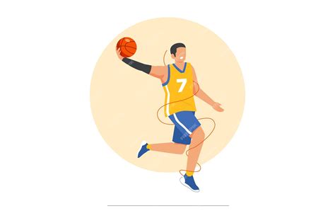 Premium Vector Basketball Player Vector Illustration