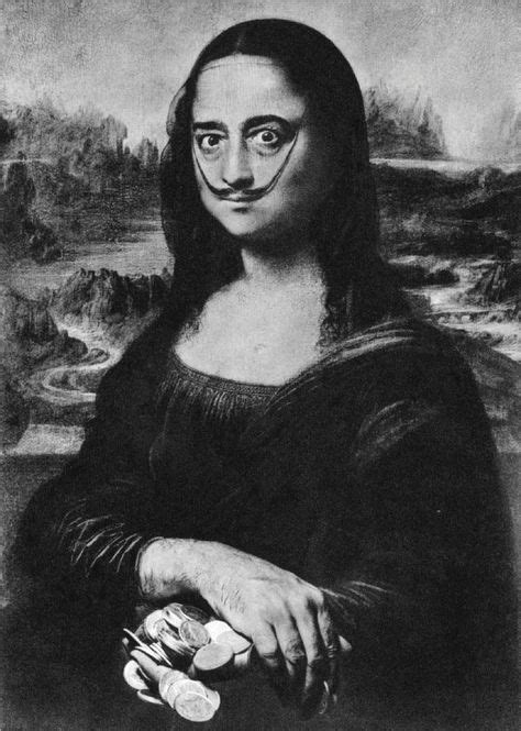 Salvador Dalì As Mona Lisa Photographed By Philippe Halsman Mona Lisa