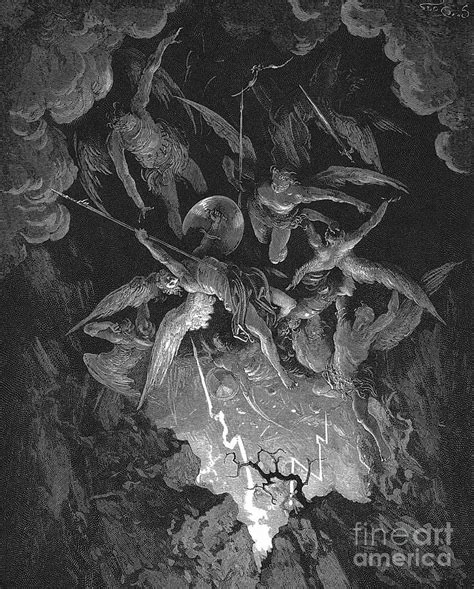Paradise Lost The Fall Of Man Drawing By Gustave Dore Fine Art America