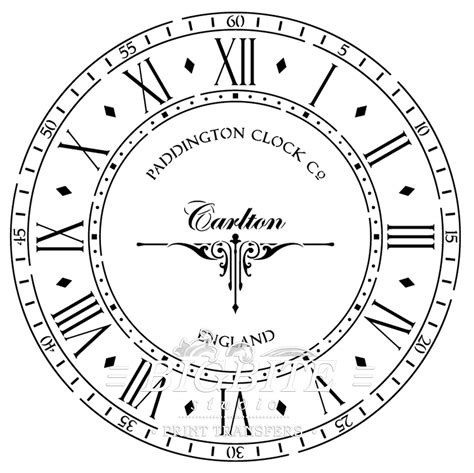 Old Paddington Handless Clock Face Vintage Stencil 068a Bigbite