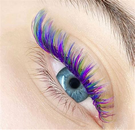 color eyelash extensions