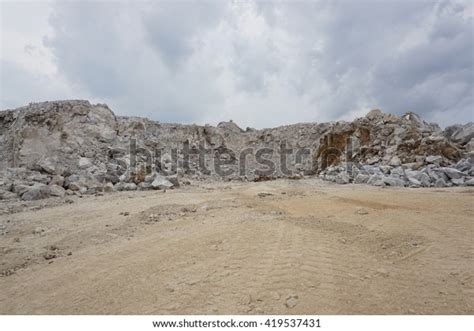 Limestone Mining Open Pit Mine Cambodia Stock Photo 419537431