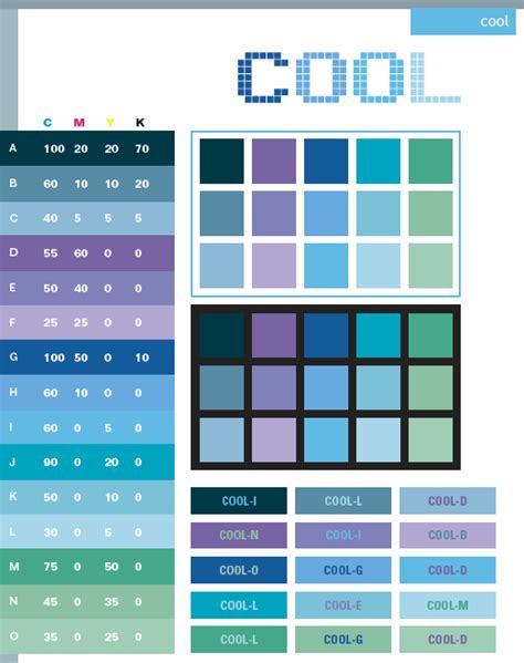 Cool Color Schemes Color Combinations Color Palettes For Print Cmyk