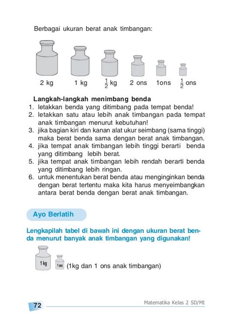 Yuk Mojok Kumpulan Contoh Soal Contoh Soal Satuan Berat