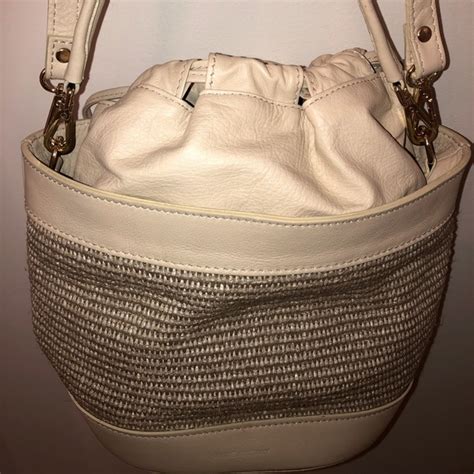 Divina Firenze Bags Divina Firenze Leather Straw Bucket Bag Made In