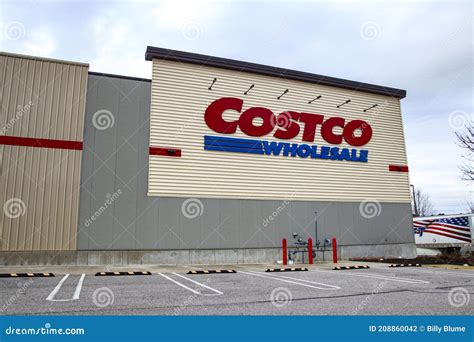 Costco Wholesale Retail Store Building Sign Side Building Editorial