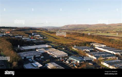 Aerial Drone View Of Wardpark Industrial Estate Looking Towards