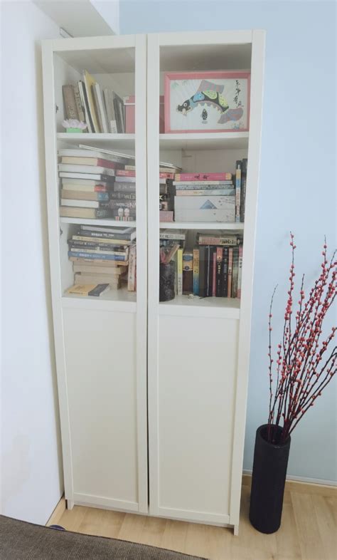 Ikea Billy Bookcase Glass Door White Furniture And Home Living