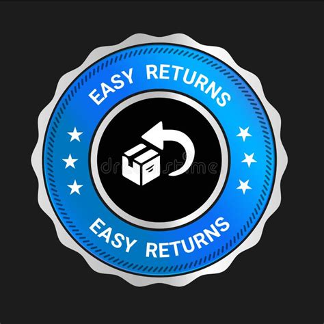 Easy Returns Vector Logo Trust Badges Stock Illustration