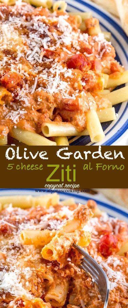 The problem we had is my wife and my friends wife had the five cheese zita al forno, and both said it my shimp and my friends meal were terrific. Olive Garden Five-Cheese Ziti al Forno (Copycat Recipe ...