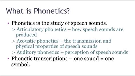 Definition Of Phonetics Youtube