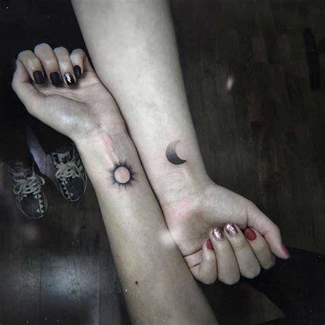 25 Sun And Moon Tattoo Design Ideas Cute Best Friend Tattoos Matching Best Friend Tattoos
