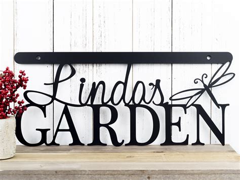Buy Custom Metal Garden Sign Garden Metal Wall Art Laser Cut Name