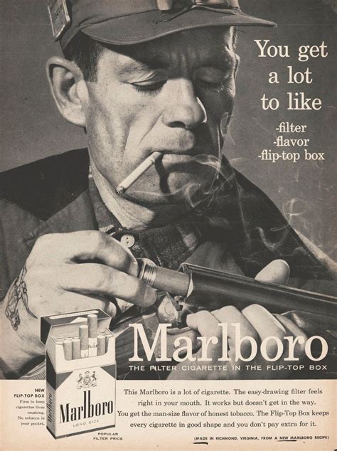 Vintage Cigarettes Posters — 1958 Marlboro Ad Old Advertisements