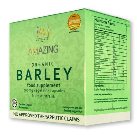 Amazing Pure Organic Barley 100 Capsbox Vegetable Capsule Etsy