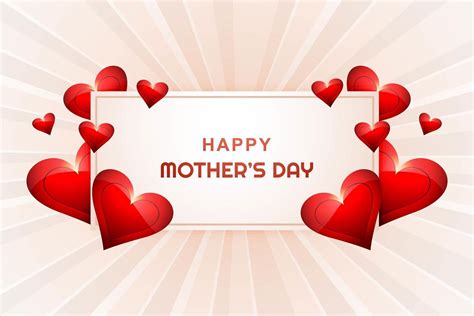 Happy Mothers Day Card Heart Background 1052101 Vector Art At Vecteezy