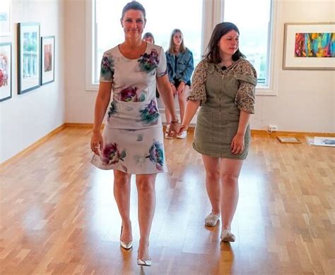 Princess Martha Louise and her daughters visited Ari Behn exhibition