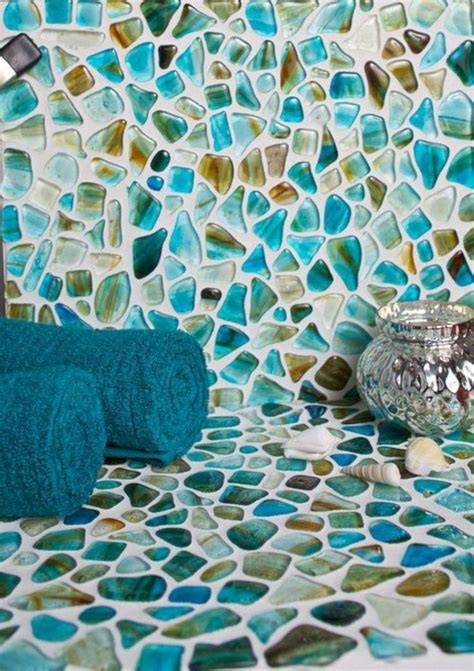 18 Sea Glass Bathroom Floor Sea Glass Tile Glass Backsplash Glass