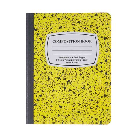 Wide Ruled Composition Notebook 100 Sheets
