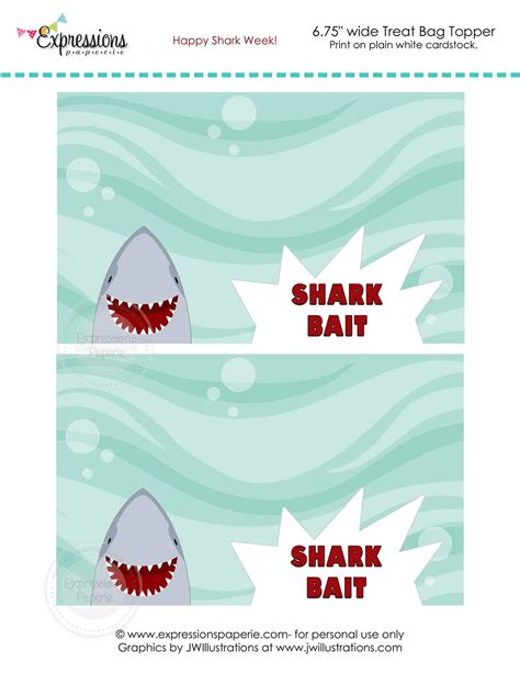 Free Shark Birthday Party Printables
