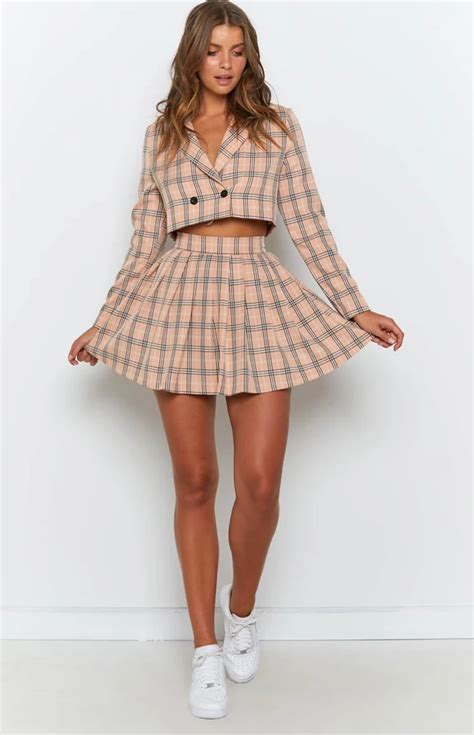 Sweeter Than Honey Jacket Pink Plaid In Plaid Outfits Tennis