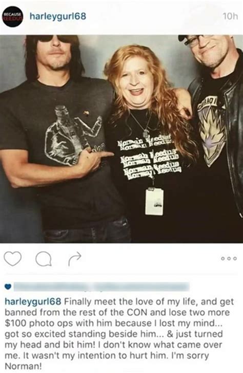 The Walking Dead Star Norman Reedus Bitten By Fan At New Jersey