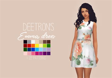 Sims4mm — Purrsephonesims Deetrons Emma Dress Recoloured