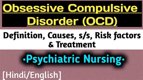 Obsessive Compulsive Disorder Lecture Youtube