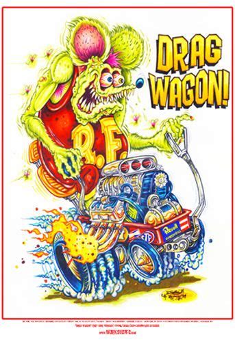 Johnny Ace Rare Poster Rat Fink Ed Big Daddy Roth Monster Wagon Drag