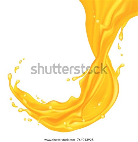 Orange Liquid Splash Juice Background Raster Stock Illustration 764013928
