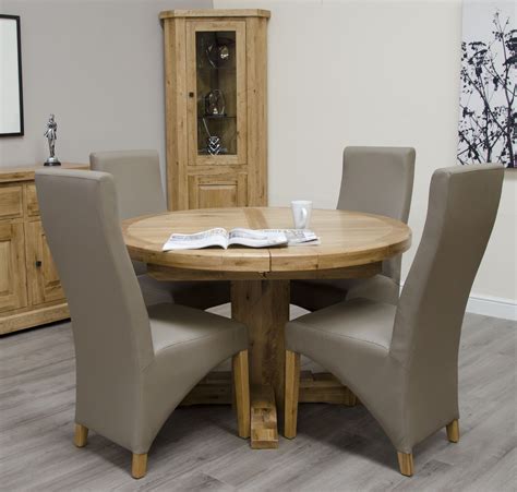 Shop our round oak dining table selection from the world's finest dealers on 1stdibs. SIGNATURE Solid Oak - Round Extending Dining Table 125cm ...