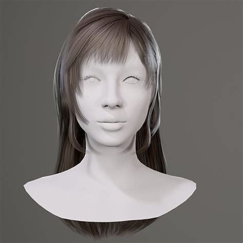 3d Model Game Ready Hair Vr Ar Low Poly Cgtrader