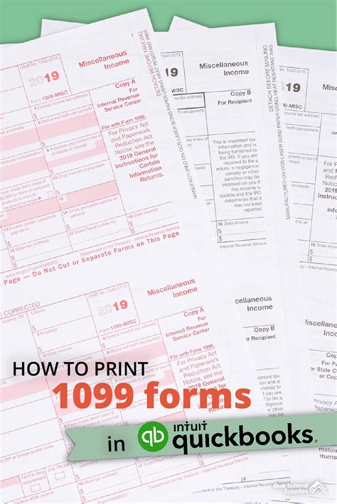 How To Print 1099 Forms In Quickbooks Quickbooks 1099 Tax Form Form