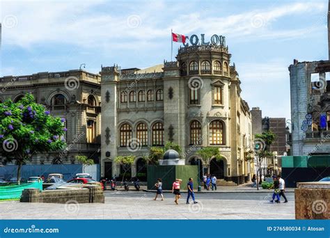 Colon Theater In The Historic Centre Lima Peru Editorial Stock Image
