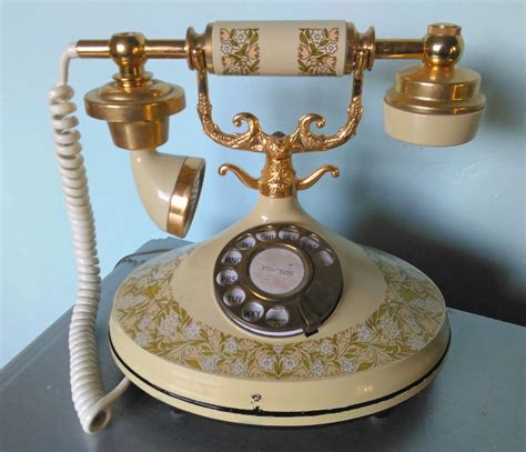 Vintage Rotary Telephone French Style By Empress Telephone 1973 Ivory