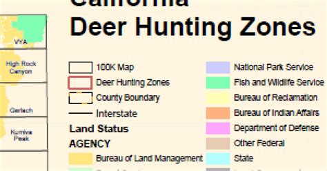 California Deer Hunting Zones Map Bureau Of Land Management