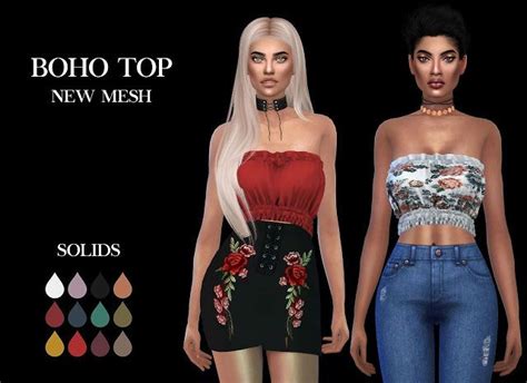 Sims 4 Ccs The Best Top By Leo Sims The Sims Sims4 Clothes Sims 4