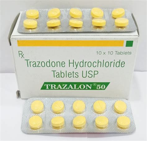 Trazonil 100mg Tablet Trazodone Hydrochloride Tablets Packaging Type