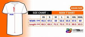 Size Chart Men T Shirt Asian Size Printout Shop