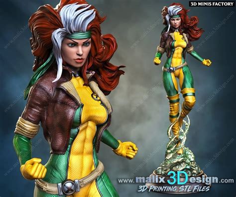 Rogue X Men De Lunivers Marvel Fan Art De Malix3design