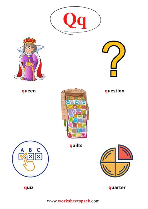 These Words Start With The Letters Qu Queenquestionquiltsquizquarter
